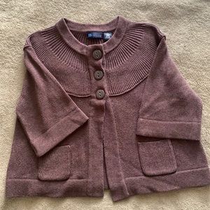 Cropped, 3/4 Sleeve Sweater - EUC